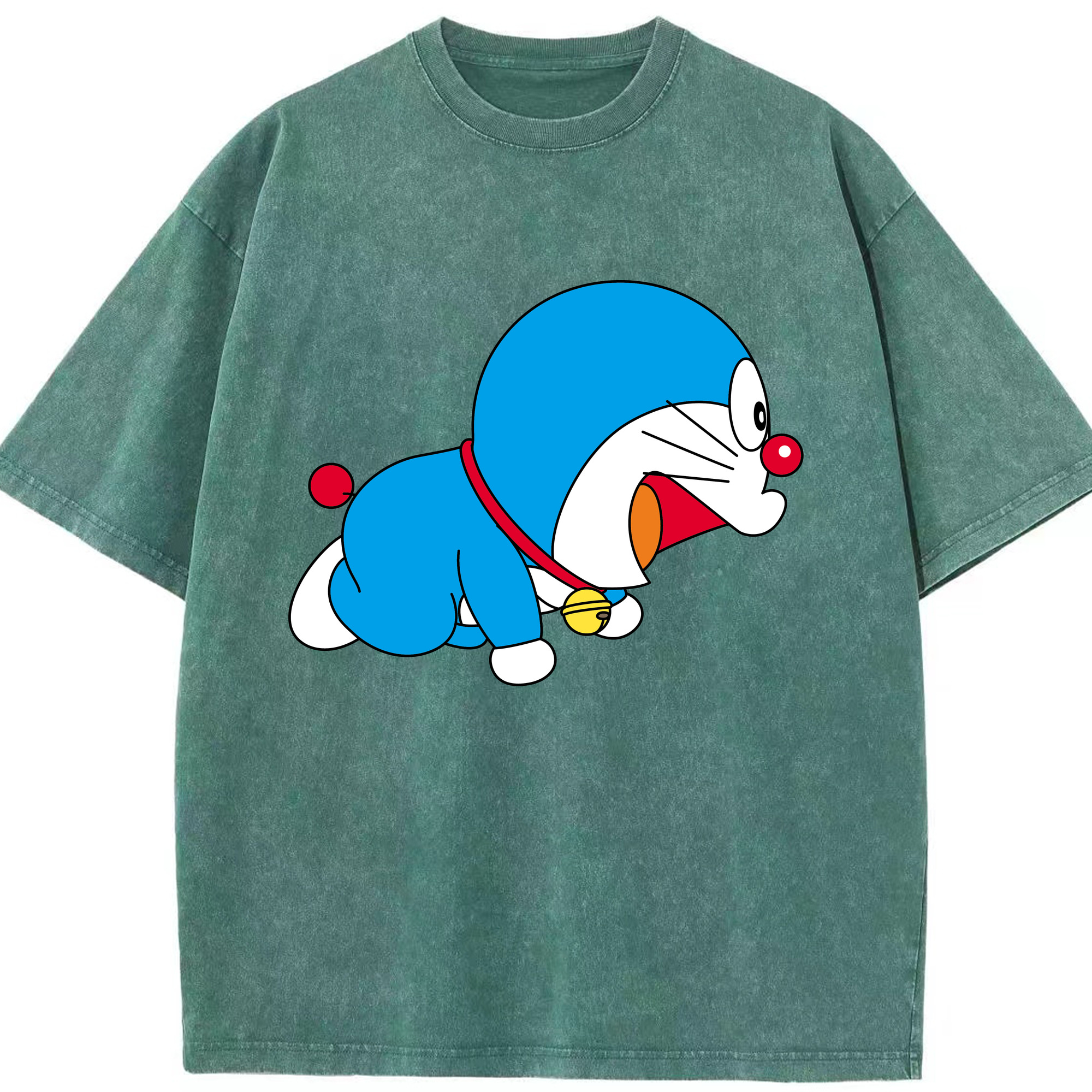 （画像用） ドラえもん Doraemon 綿100% ヴィンテージ風 半袖Tシャツ（フロントプリント）